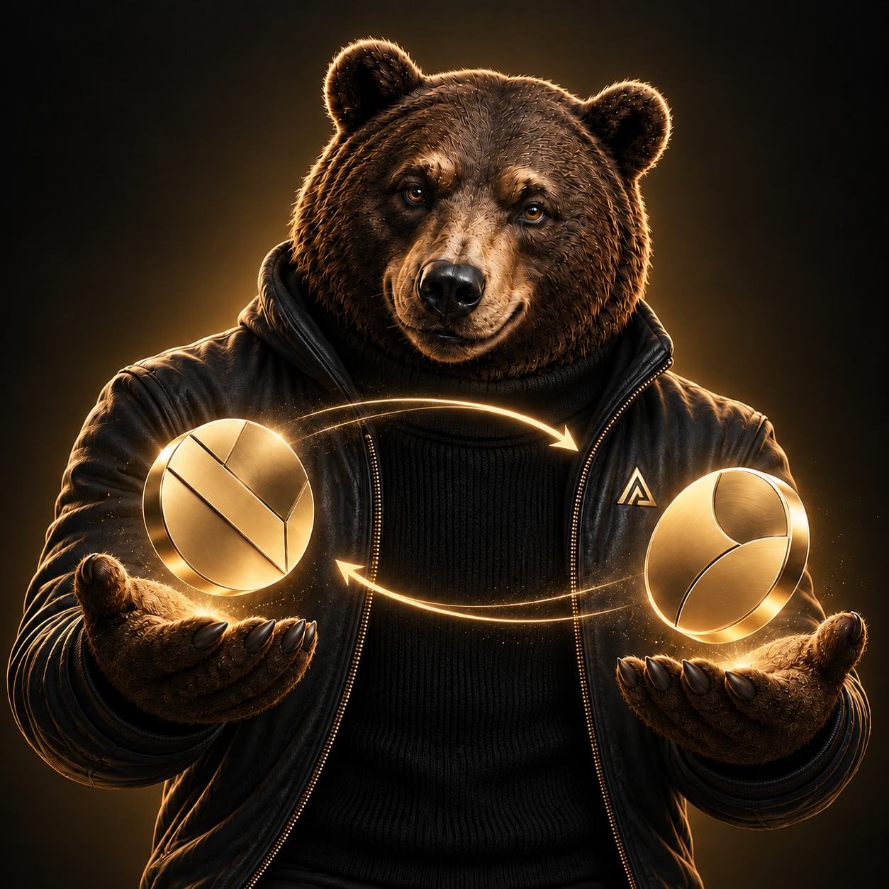 Медведь Aurus Pay с золотыми цифровыми активами